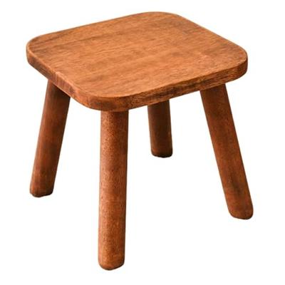 Merrytime Small Wooden Chair, Kids' Stool, Made with Natural Materials, Safe Design, Compact Chair, Can Also Be Used As a Step Stool, Rounded Design,