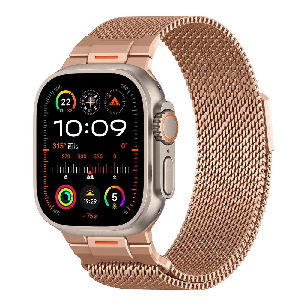 For Apple Watch Ultra2 3 Band 49mm 46mm 44mm 41mm 45mm 42mm 40mm Milanese Loop Bracelet iWatch Series 11 10 9 8 7 Se Metal Strap