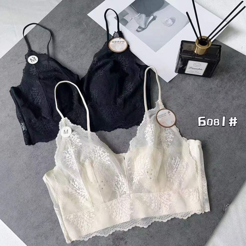 2025 New Travel Quick-Dry Underwear Mesh Thin Rabbit Ear Cup Breathable Underwear Women's Beautiful Back Seamless Bra 6081