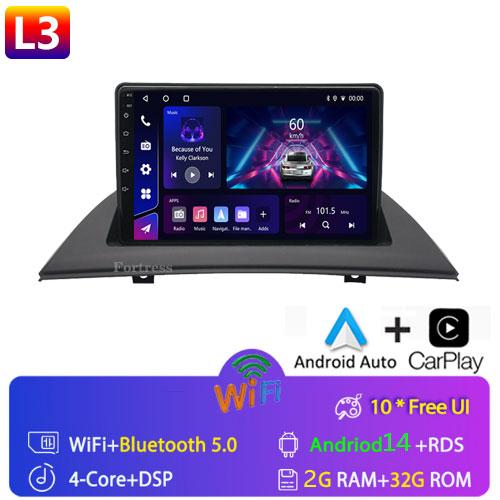 Android 14 Carplay Auto For BMW X3 E83 2004 - 2012 Car Radio GPS Player Multimedia stereo 360 Camera Navigation Video AI Voice