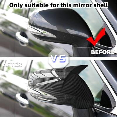 For LHD Lexus IS350 IS250 ES350 2008-2012 Car Sticker Rearview Side Mirror Cover Wing Cap Exterior Door Rear View Case Trim ABS