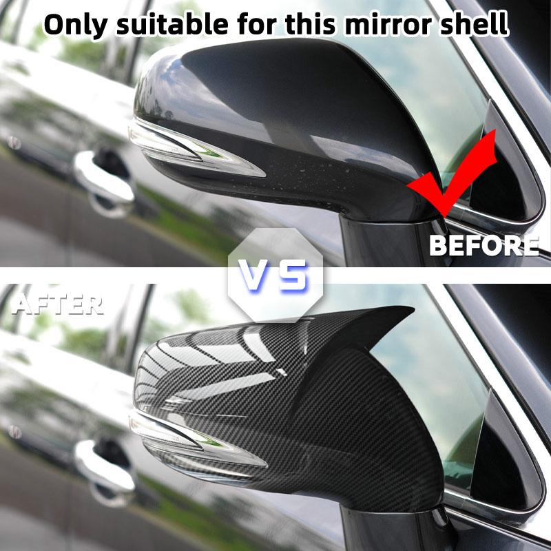For LHD Lexus IS350 IS250 ES350 2008-2012 Car Sticker Rearview Side Mirror Cover Wing Cap Exterior Door Rear View Case Trim ABS