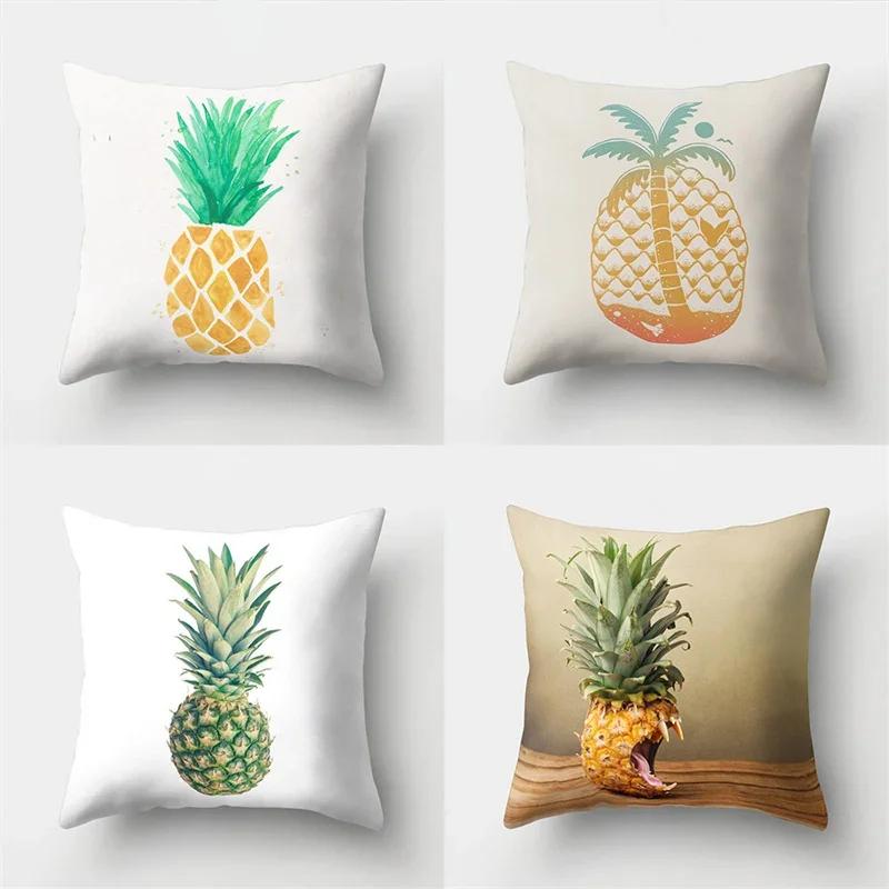 Creative Cartoon Pineapple Fruit Art Bedroom Sofa Car Waist Cushion Pillowcase Home Decoration