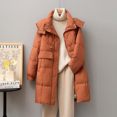 Down Cotton-padded Clothes Women's Medium and Long Winter New Loose Thickened Cotton-padded Clothes Casual Women's Cotton-padded Jacket