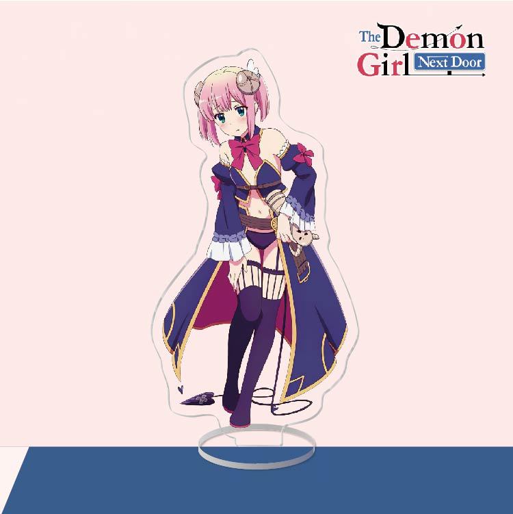 Anime Acrylic Stand Action Figure Toy The Demon Girl Next Door PVC Acrylic Stand Machikado Mazoku Desktop Stand Model Toy Gift