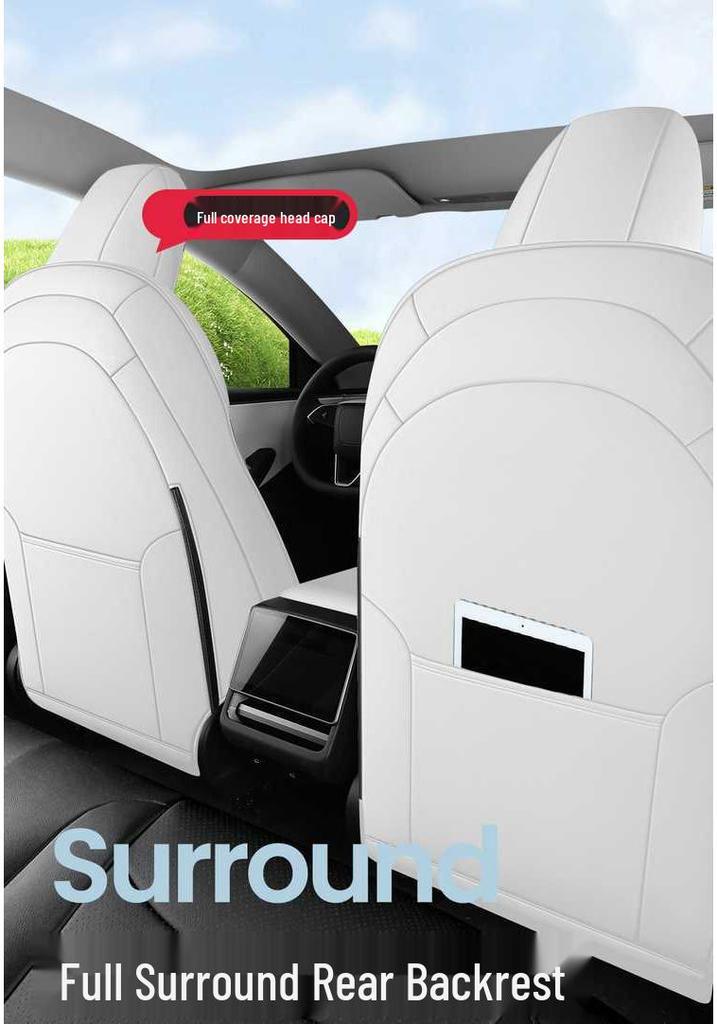 Coprisedili in Pelle per Tutte le Stagioni per Tesla Model Y: Copertura Completa per Model Y Rinfrescata.