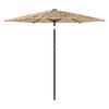 VidaXL Parasol de jardin avec mât en acier marron 268x268x226 cm 4005101