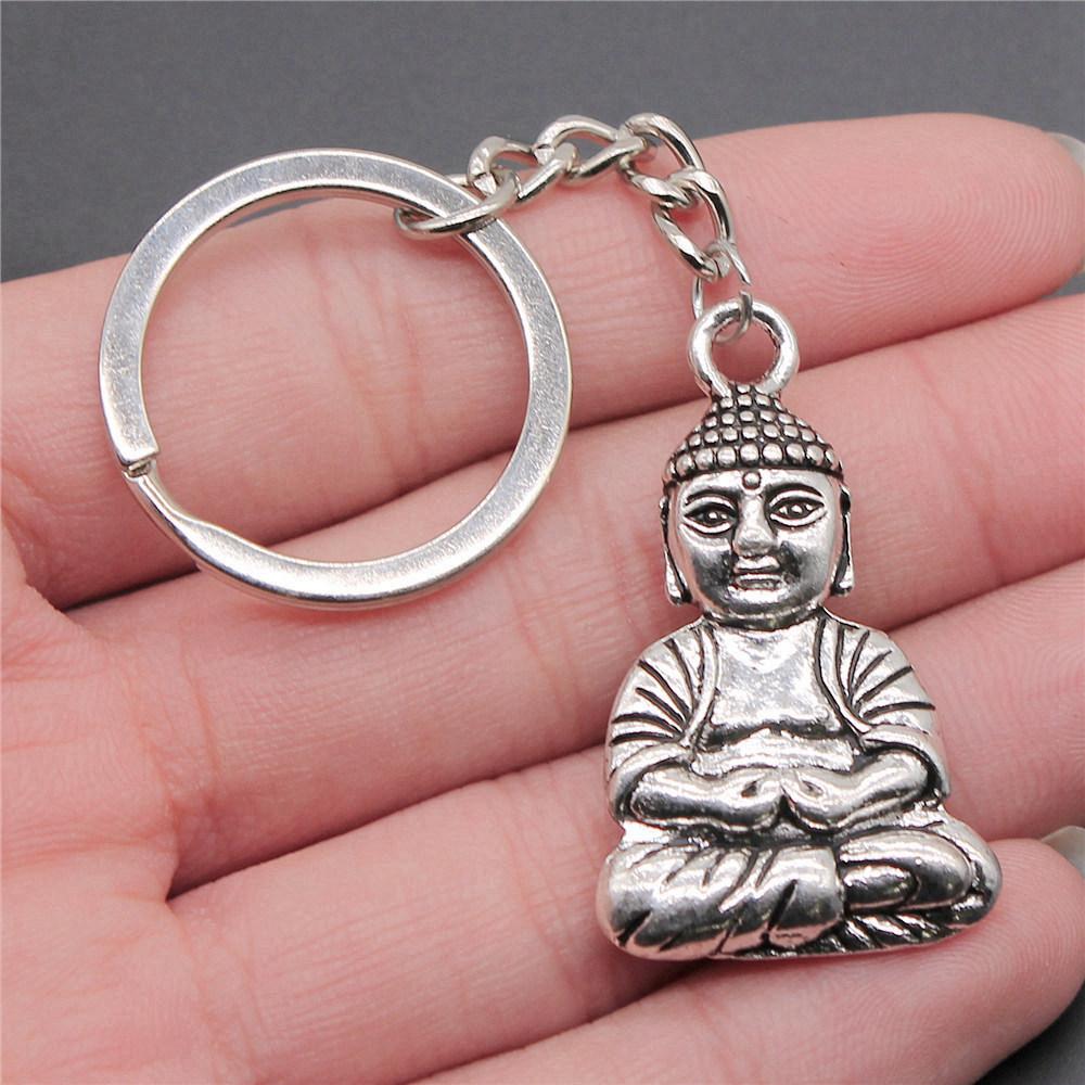 28mm Schlüsselanhänger Buddhismus Vintage Schmuckzubehör QY009