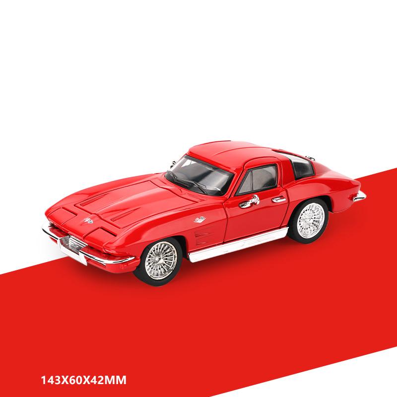 

1:32 Chevrolet Corvette C2 Supercar Alloy Metal Diecast Model Car Fine Home Decorations Ornaments Children Toy Car Birthday Gift