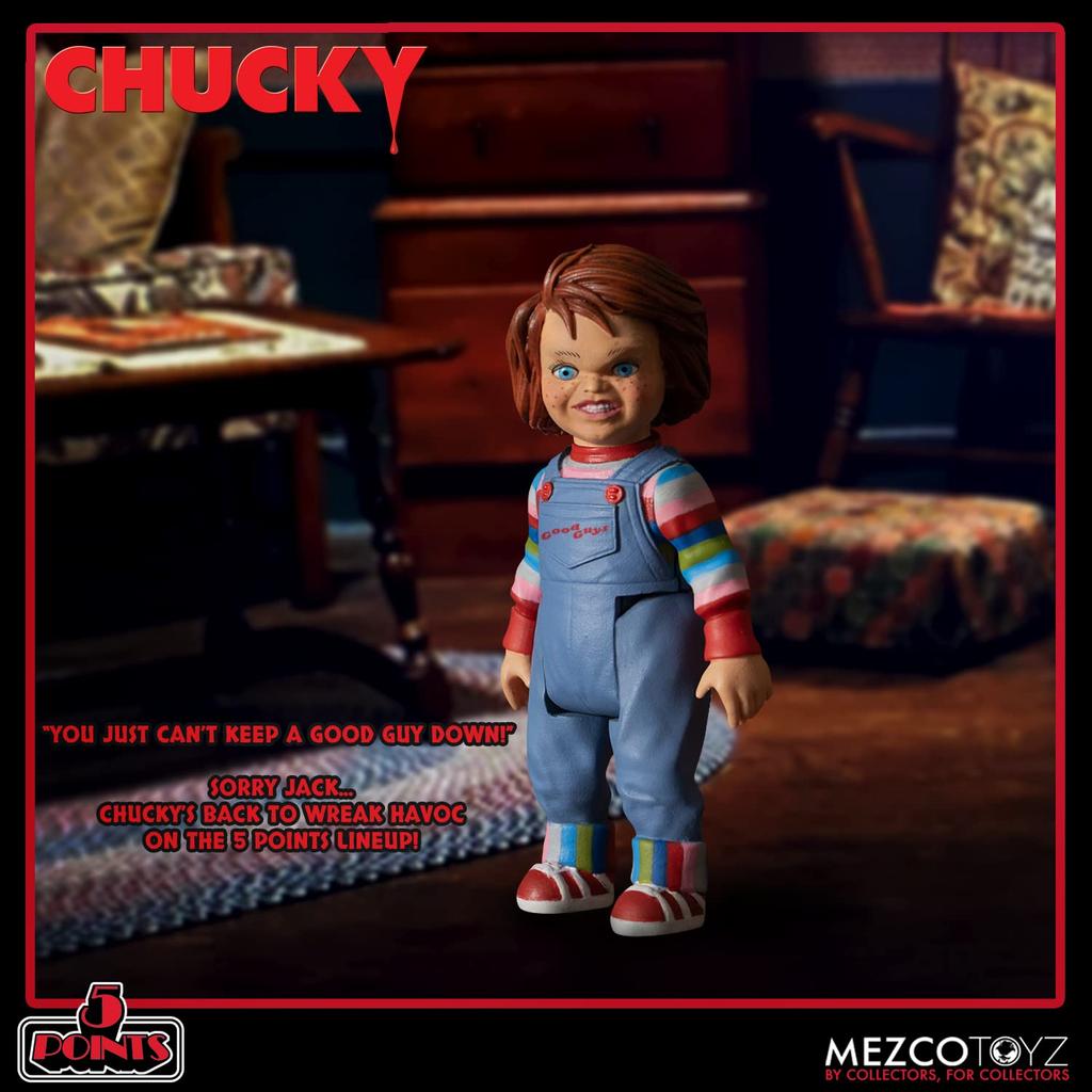 5-punkts Barnlekserien Chucky Actionfigur Deluxe Set, Blå, Medium, 653094