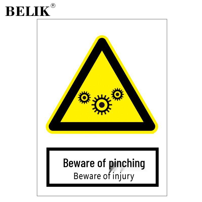 BELIK Pinch Hazard Safety Sign 30 x 22 cm