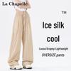 La Chapelle Women's Ice Silk Wide-Leg Casual Pants