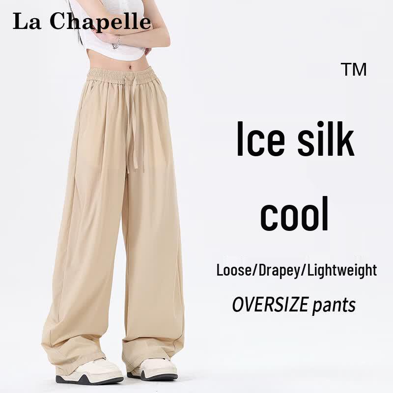 La Chapelle Women's Ice Silk Wide-Leg Casual Pants