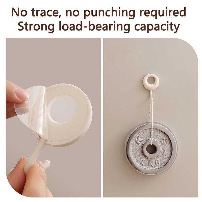 4Pcs Hook Strong Adhesive Sticker Wall Hang Load-Bearing Hook No Nail Traceless Door Back Hook No Punch Sticky Hook Key Hanger