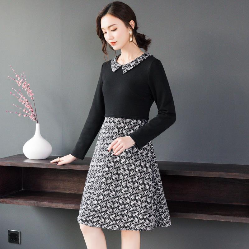 2023 Fall/Winter Slimming Waist Dress for Plus Size Women