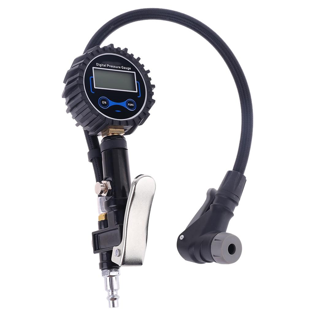 Practical Digital Tire Inflator with Hose Pressure Gauge Heavy Duty Quick Decrease Tire Pressure 0.5 Display Resolution