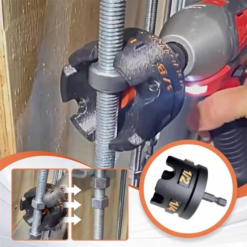 Nut Remover Bolt Extractor Tool for Conduit Racks Socket Wrench Metal Nut Zipper Drill Attachment for Fast Nut and Bolt Removal