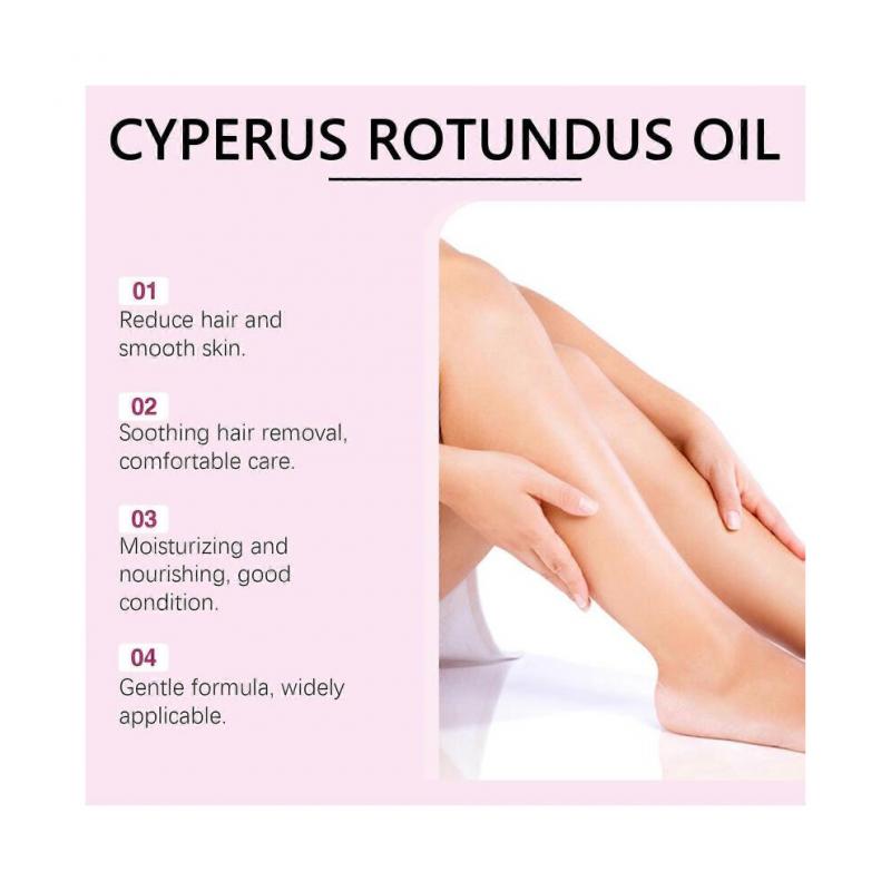 60ml Cyperus Rotundus Öl - 60ml Natürliches Cyperus Rotundus Öl zur Haarentfernung, Feuchtigkeitsspendendes & Beruhigendes Cyperus Öl zur Reduzierung des Körperhaarwuchses