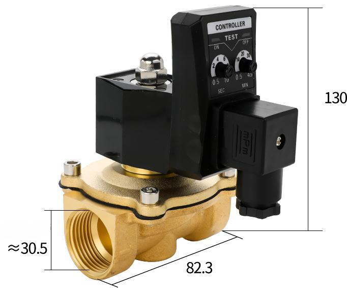 220VAC 24VDC Brass Valve with Automatic Switch of Electronic Drain Valve for Air Compressor
