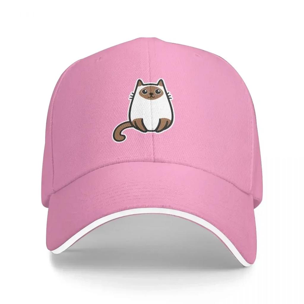 Schattige Siameze Kat Kawaii voor Kattenliefhebbers Baseballpet |-F-| Streetwear Pet Luxe Merk Pet Dames Heren