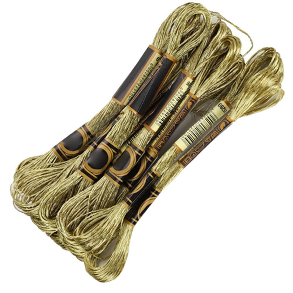 24pcs Glossy Cross-Stitch Thread Braided Metallic Embroidery Thread Clothing Decoration