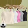 5PCS Women's Spaghetti Strap Camisole, Breathable Skin-Friendly, Slimming Cute Sleeveless Top for Summer Dates