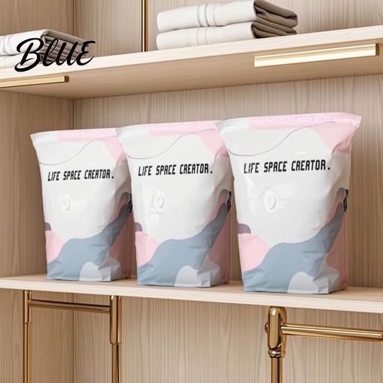 Vacuum Compression Bags Bag Space Saving Pumpless Storage Wardrobe Organizer Bags Waterproof Reusable for Clothes Bedding Air Valve
