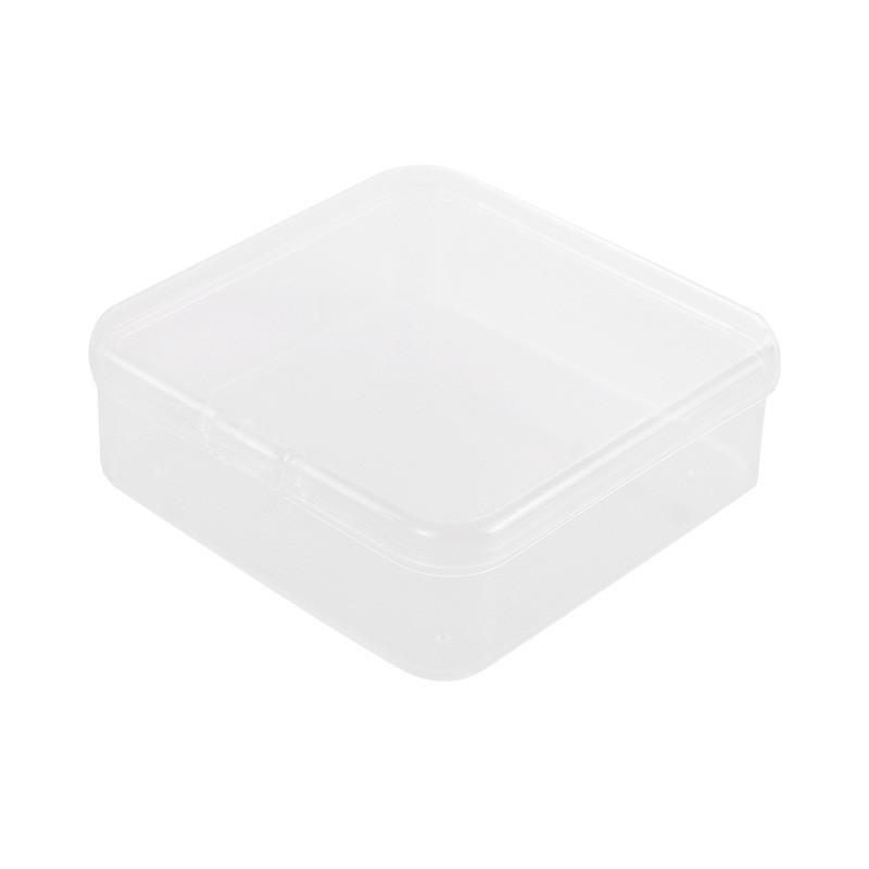 

12 шт. Портативная прозрачная флип-шкатулка для ювелирных изделий квадратная пластиковая маленькая коробка для хранения