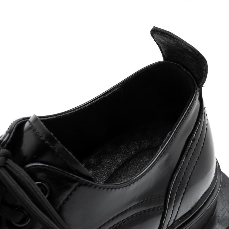 Hight Quality 2024 Spring New Street Style Height Increasing Leather Shoes For Men's Black Hombre Teenagers Daily Casual Dress