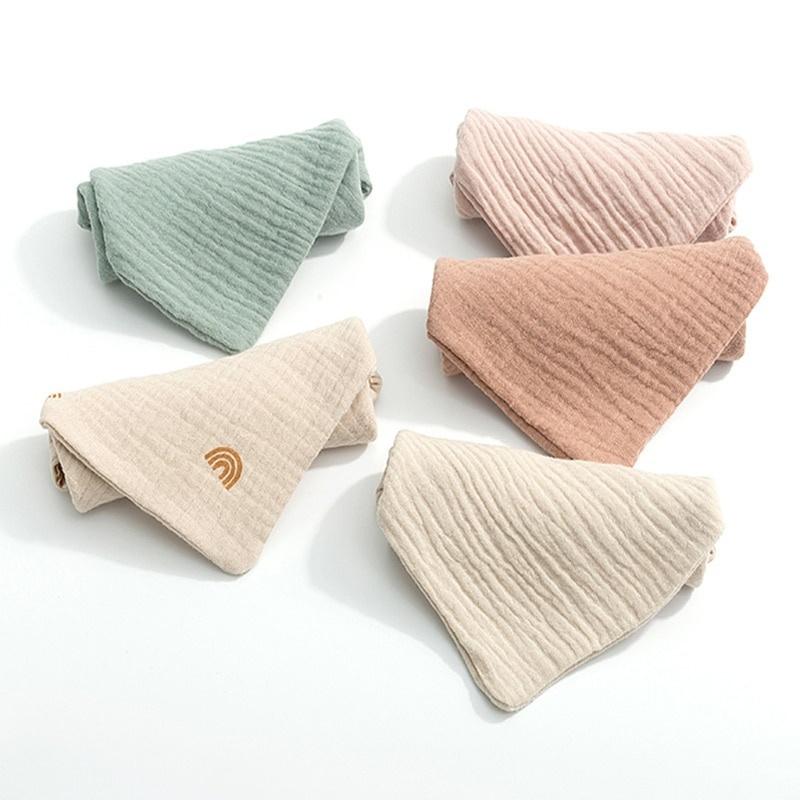 5pcs/set Towel Baby Facecloth Baby Bath Towel Handkerchief Cotton Burp Cloth Soft Absorbent Gauze