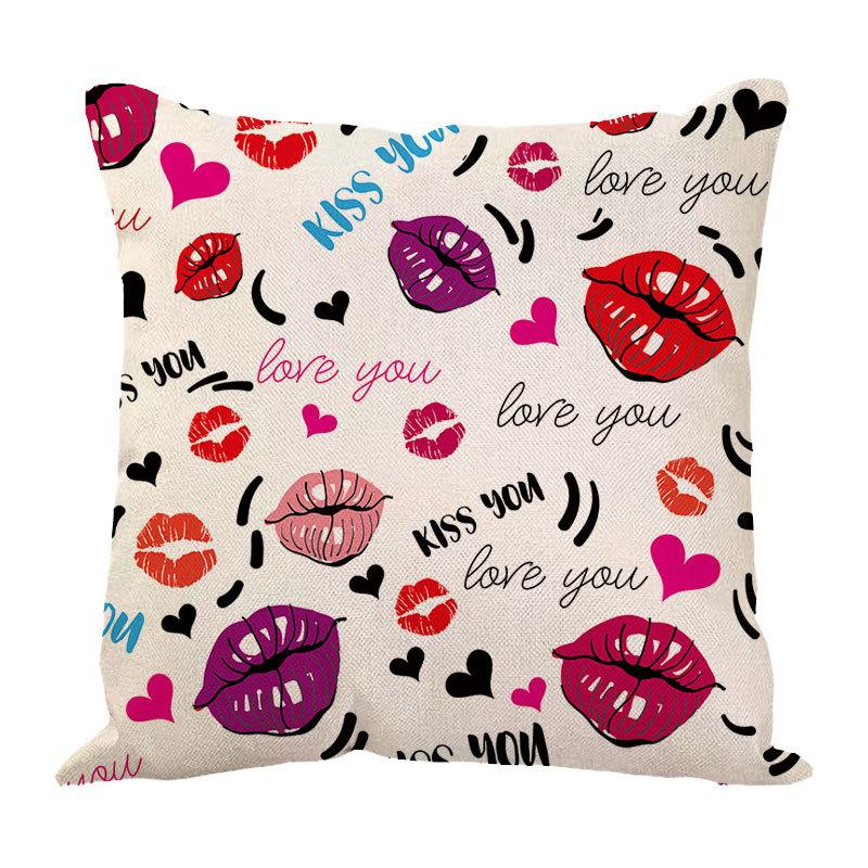 New Valentine'S Day Love Letter Pattern Pillow Cover Sofa Pillow Cover Premium Durable Quality Useful Practical