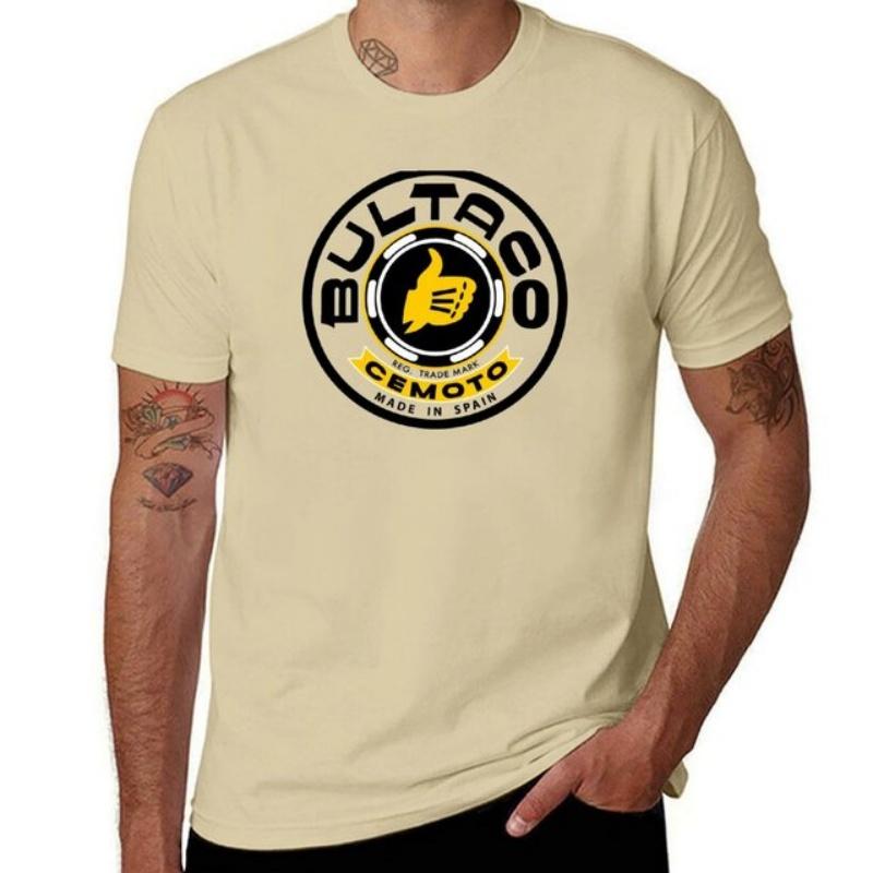 Streetwear Clasic Bărbați Vară Tricou de Înaltă Calitate Bultaco Cemoto Motociclete Imprimeu Tricou Unisex Modă Gât Rotund Tricou Negru