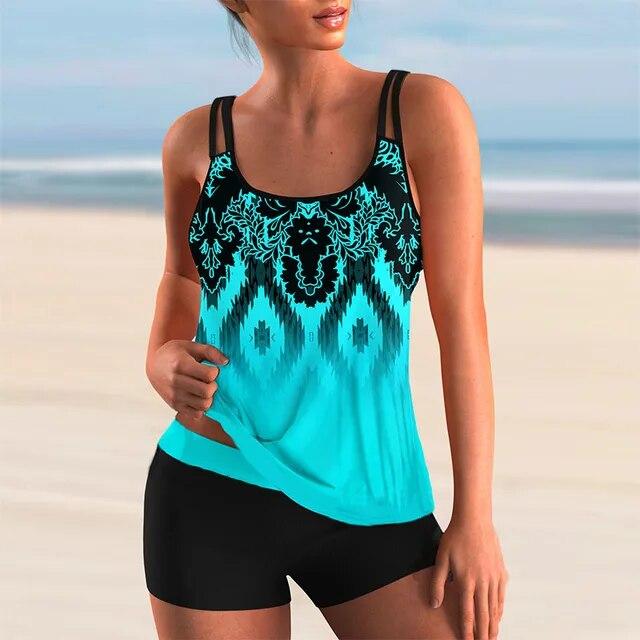 2024 Dámské plavky Bikiny Móda Plavky Léto Ženy Sexy Tankini Plážové oblečení Swimdrss Nový design Potisk Plavky