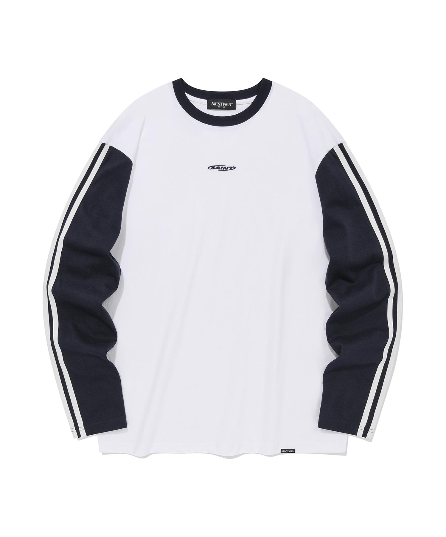 Saint Pain Sp Circle Logo Line Long Sleeve - White White/L