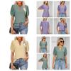 Women's V-neck Tops Short Sleeve T-shirts With Cut Out Lace Detail