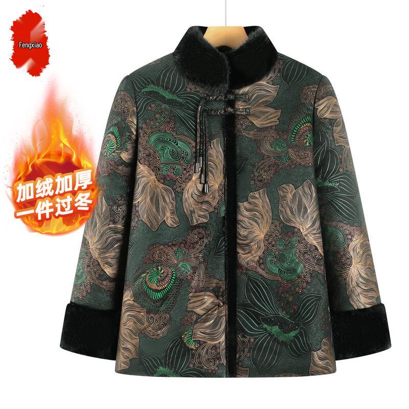 Elderly Women's Chinese Style Winter Padded Coat