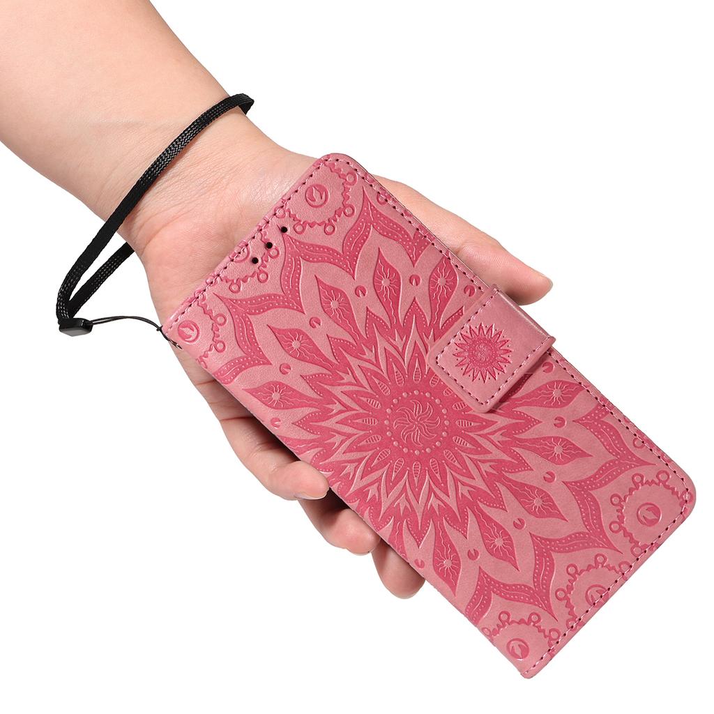 For Xiaomi Redmi 15C 4G (173mm) Leather Wallet Case Sunflower Imprinted Phone Cover
