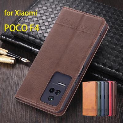 Deluxe Magnetische Adsorptie Lederen Fitted Case voor Xiaomi POCO F4 Flip Cover Beschermhoes Capa Fundas Coque