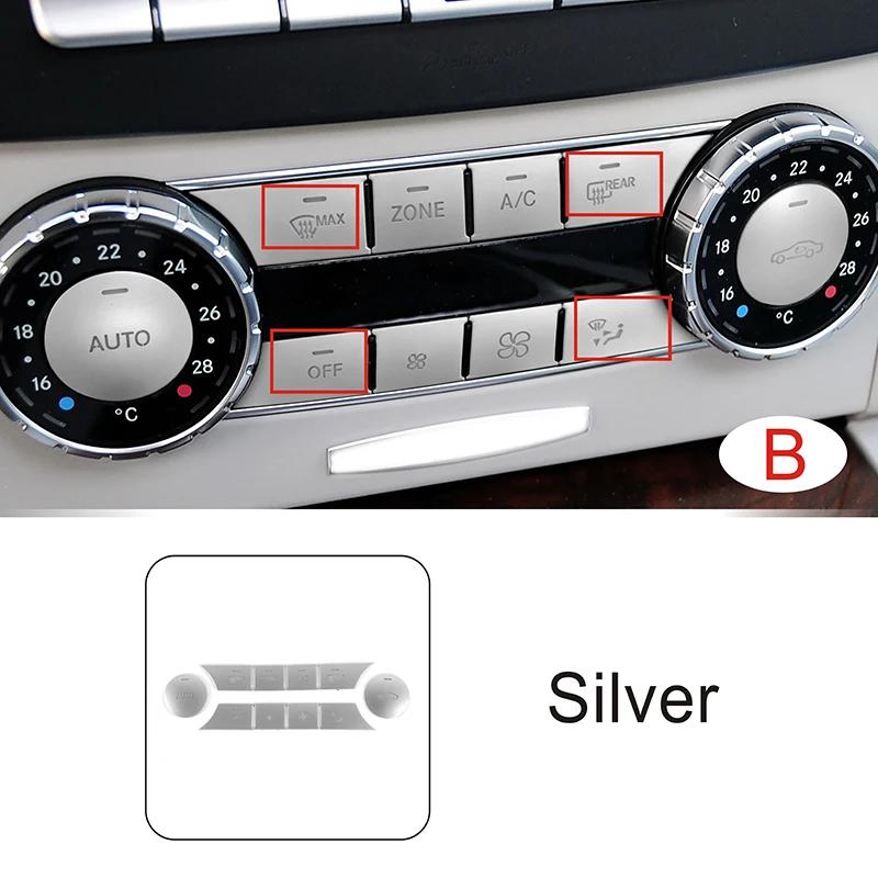 Car Console Air Condition CD Button Cover Trim For Mercedes Benz C Class W204 2007-2010 GLK X204 2008-2012 Interior Accessories