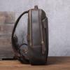 Retro Casual Crazy Horse Leather Double Shoulder Backpack, Genuine First Layer Cowhide for Men.