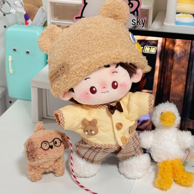 20cm Cotton Boy Doll Clothes - Cute Bear Toast Design