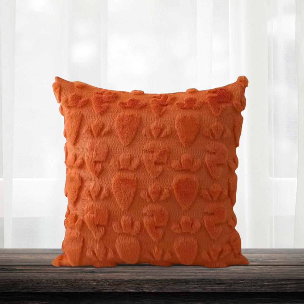 Easter Soft Cushion Case Faux Fur Pillow Case Decorative Throw Pillowcase for Easter Festivals Home Decor