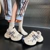 Paris contrasting color splicing platform dad shoes women's 2025 new mesh breathable height increase and thin casual sports shoes