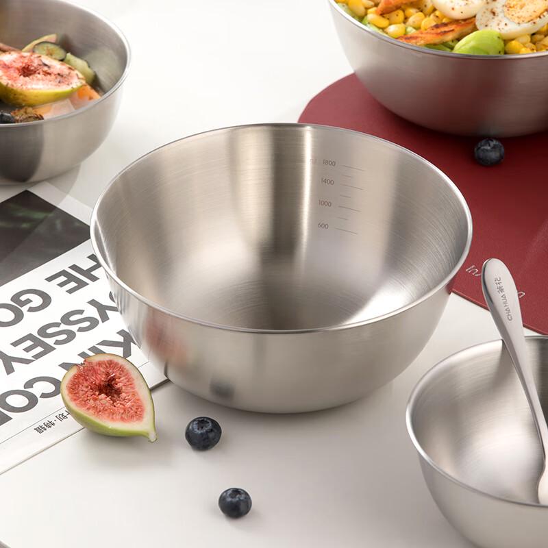 Chahua 22cm 304 Stainless Steel Salad Mixing Bowl