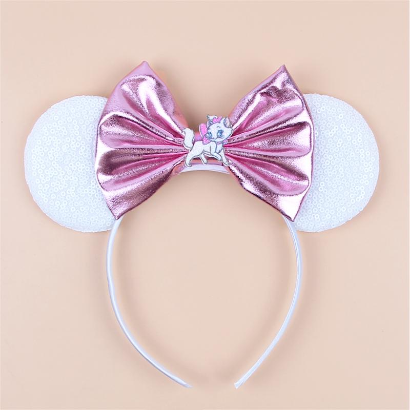Nieuwste Mickey Mouse Oren Hoofdband Kid Adult Festival Party Pailletten Strik Haarband Vrouwen Baby Girl Party Haar Accessoires