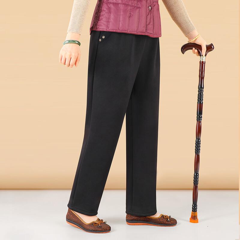 Women s Mid-Aged & Elderly Cotton Straight-Leg Pants 3XL