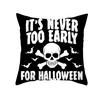 New Nordic Halloween Throw Pillow Cover Black Letter Print Sofa Cushion Cover Cushion Cover Home