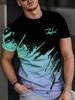 The New Men's T-shirt for Summer 2025 Is Casual Soft Comfortable and Breathable with 3D Gradient Pattern Printing