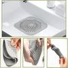 Durable Silicone Square Shower Drain Cover Prevents Sink Clogging, Shower Drain Strainer, Adsorption Sink Strainer, Convenient