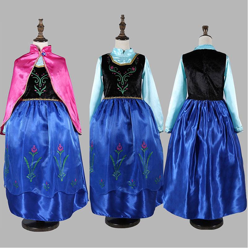 Belle Princess Cinderella Dress Girls Kids Party Cosplay Fancy Costume Dress 